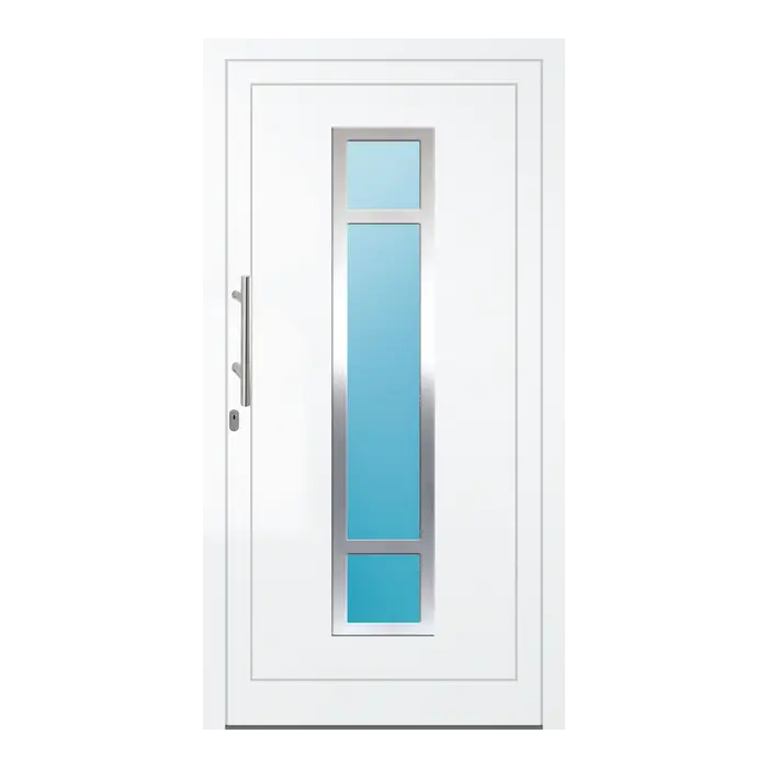 Haustür Aluminium 110x210 cm Prezo Top 01 Verkehrsweiß RAL 9016