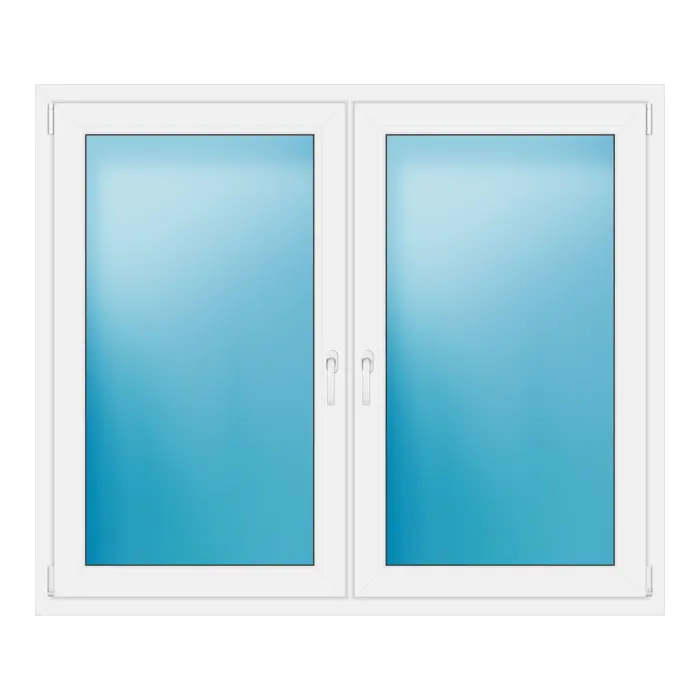 Zweiflügeliges Kunststofffenster 160x135 cm Weiß