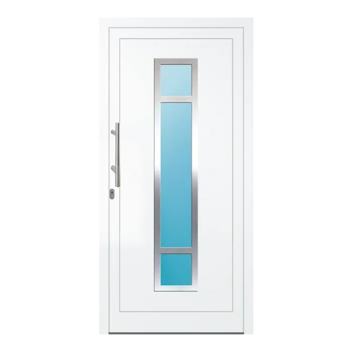 Haustür Aluminium 95x195 cm Prezo Top 01 Verkehrsweiß RAL 9016
