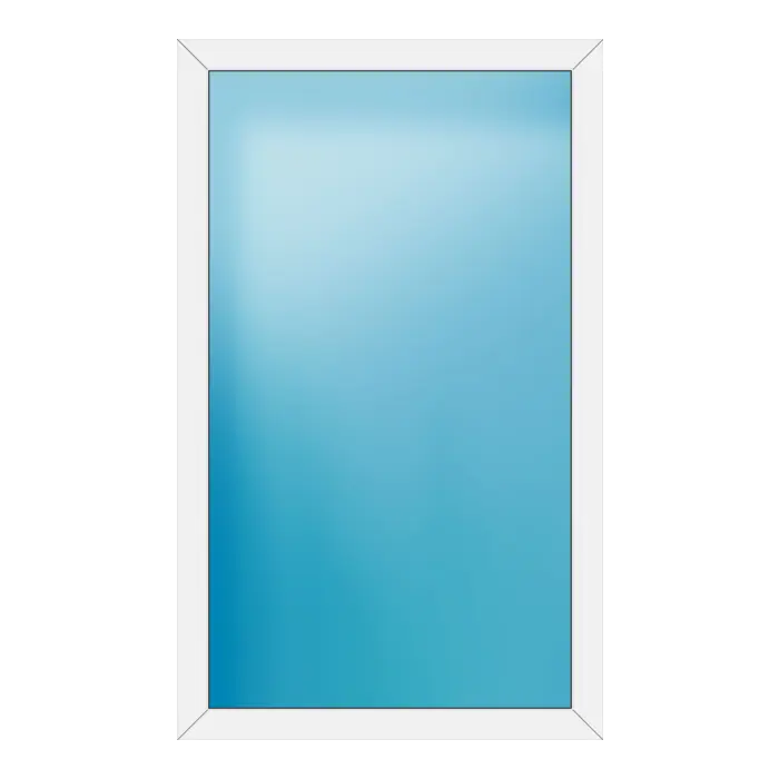 Festverglasung aus Kunststoff 108x178 cm Weiß