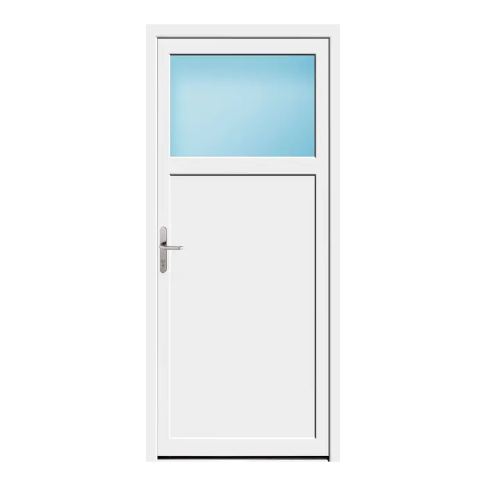 Nebeneingangstür 100x225 cm 1/3 Glas Weiß