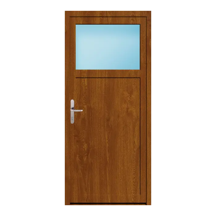 Nebeneingangstür 85x191 cm 1/3 Glas Golden Oak genarbt