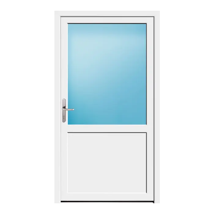 Nebeneingangstür 105x192 cm 2/3 Glas Weiß