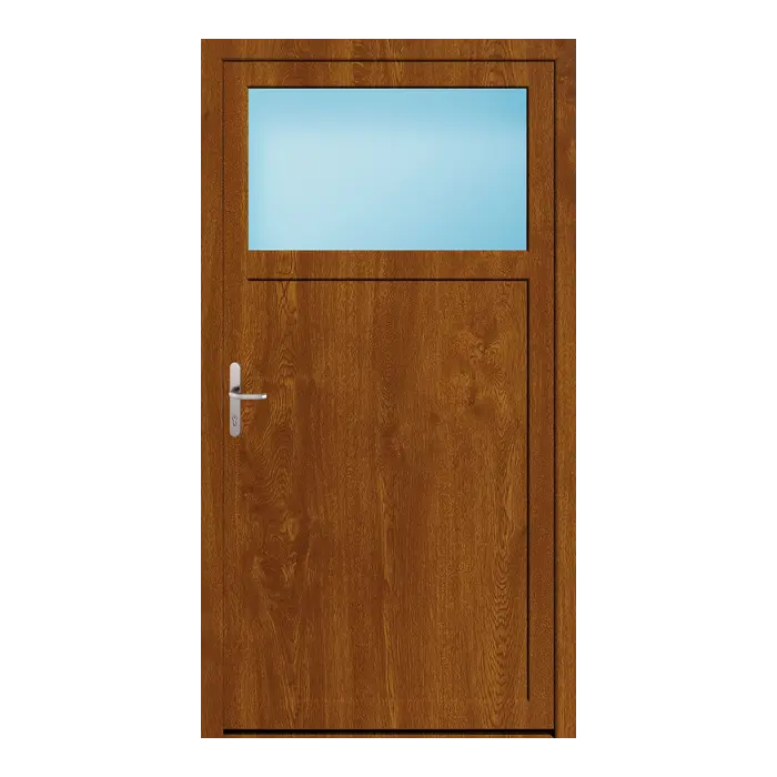 Nebeneingangstür 120x224 cm 1/3 Glas Golden Oak genarbt