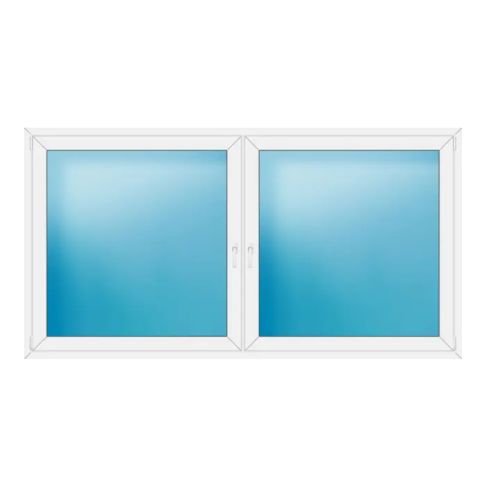 Zweiflügeliges Kunststofffenster 250x132 cm Weiß