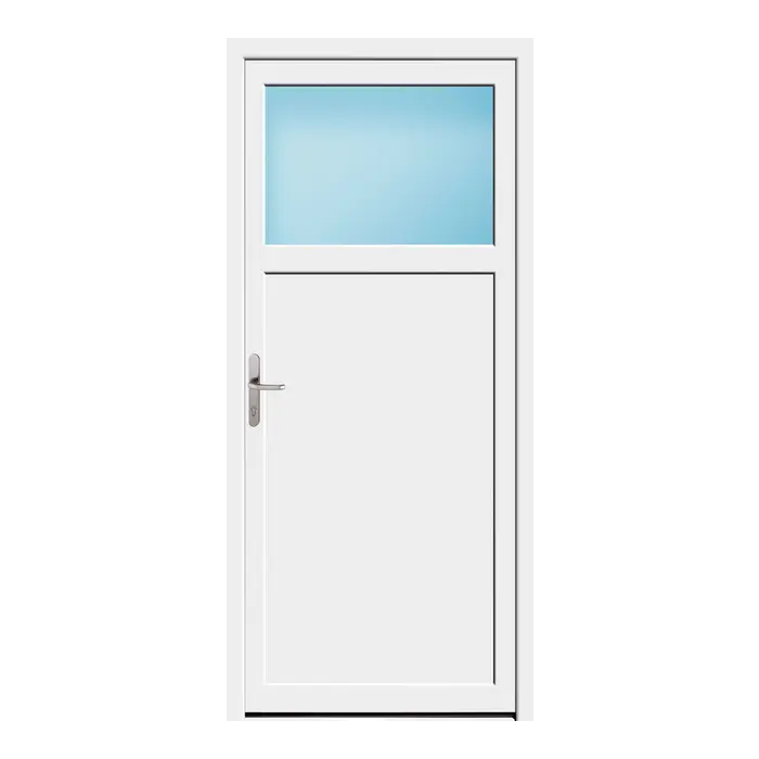 Nebeneingangstür 100x223 cm 1/3 Glas Weiß