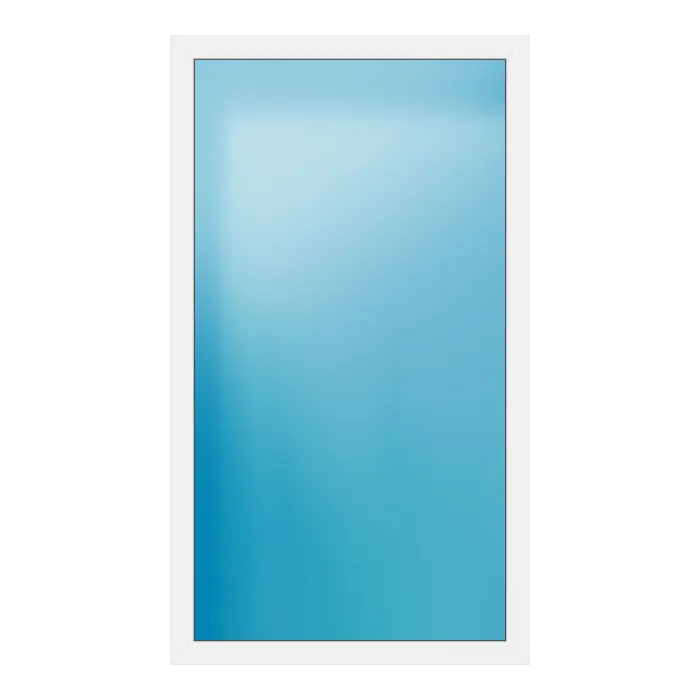 Festverglasung aus Kunststoff 120x210 cm Weiß