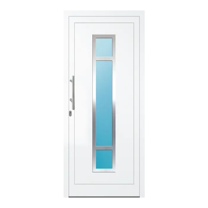 Haustür Aluminium 94x217 cm Prezo Top 01 Verkehrsweiß RAL 9016
