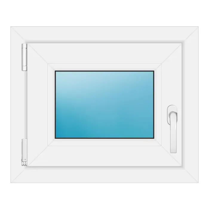 Einflügeliges Kunststofffenster 54x45 cm Weiß