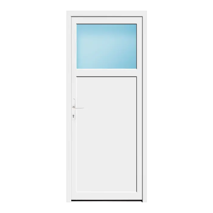 Nebeneingangstür 86x205 cm 1/3 Glas Weiß