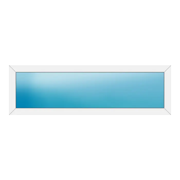 Festverglasung aus Kunststoff 190x58 cm Weiß