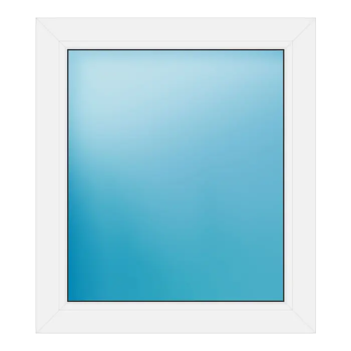 Festverglasung aus Kunststoff 70,5x79,5 cm Weiß