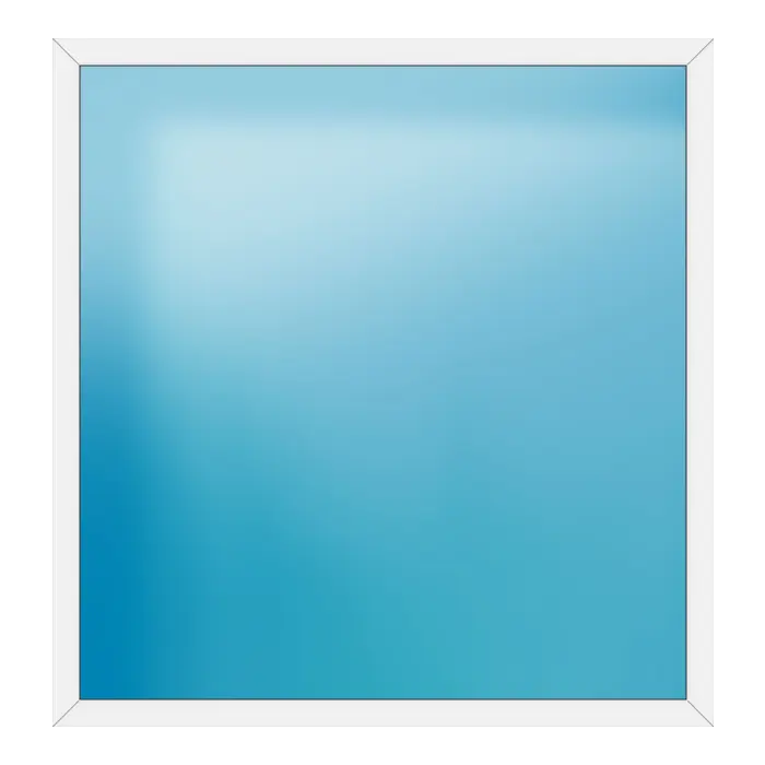 Festverglasung aus Kunststoff 196x204 cm Weiß