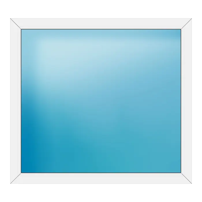 Festverglasung aus Kunststoff 134x122 cm Weiß