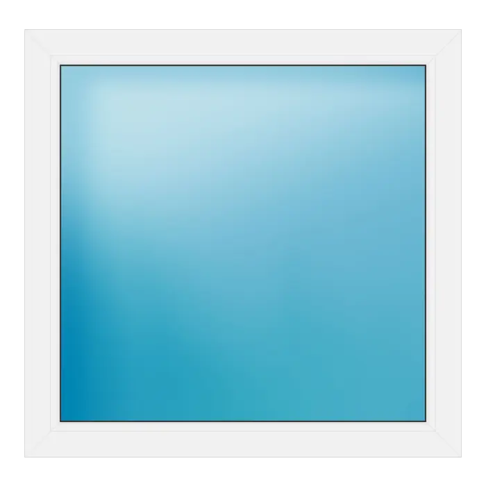 Festverglasung aus Kunststoff 98x96 cm Weiß