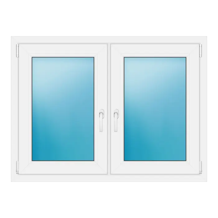 Zweiflügeliges Kunststofffenster 120x89 cm Weiß
