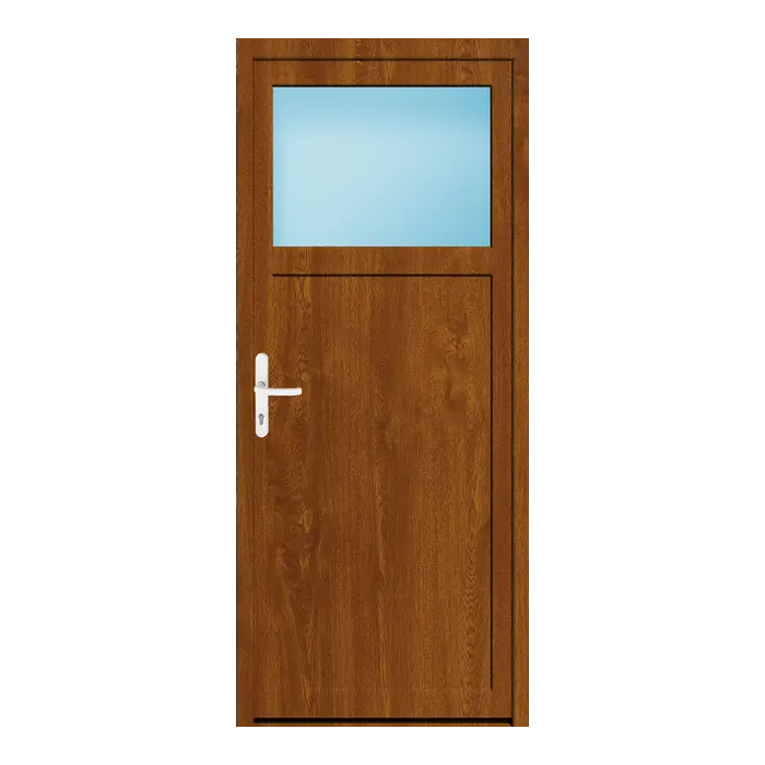 Nebeneingangstür 83x195 cm 1/3 Glas Golden Oak genarbt