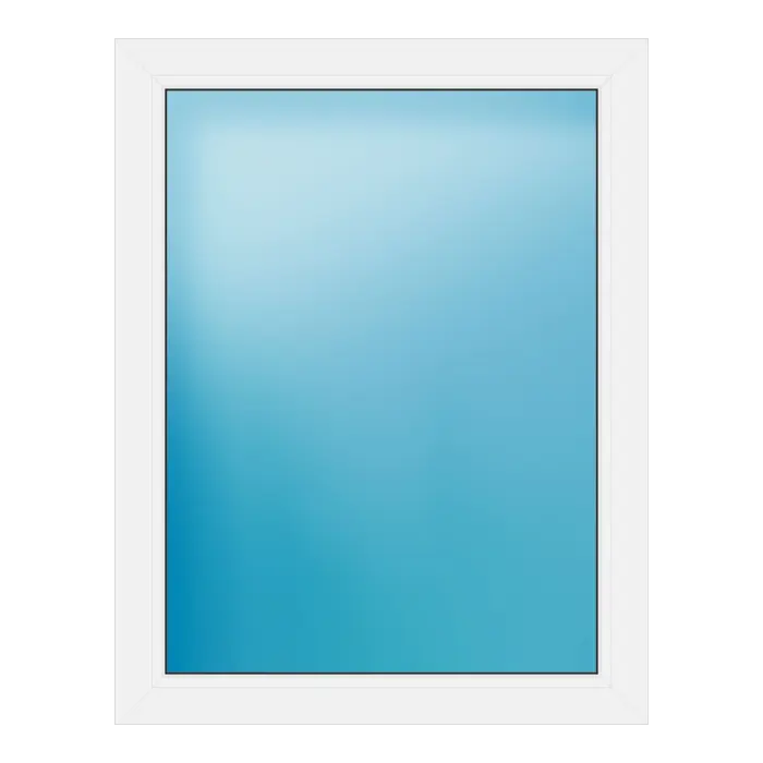 Festverglasung aus Kunststoff 84x108 cm Weiß