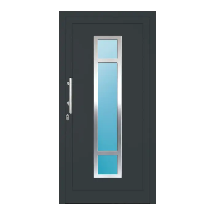 Haustür Aluminium 108x216 cm Prezo Top 01 Anthrazitgrau RAL 7016