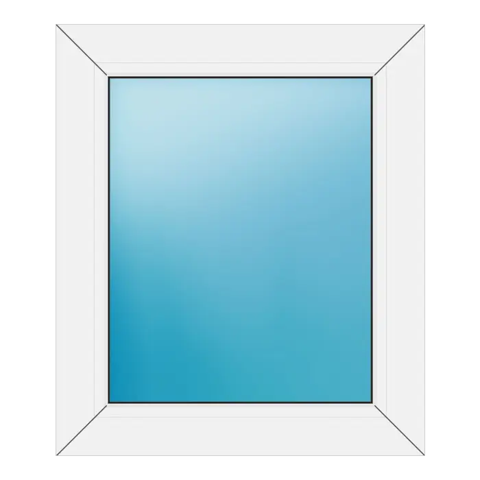 Festverglasung aus Kunststoff 56x65,5 cm Weiß