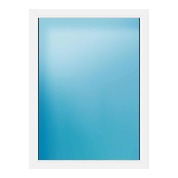 Festverglasung aus Kunststoff 107x144 cm Weiß