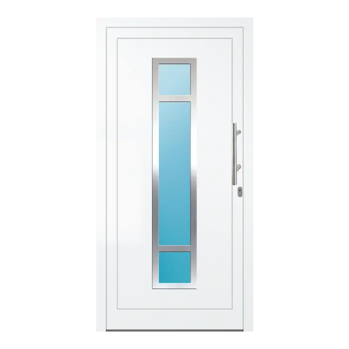 Haustür Aluminium 100x200 cm Prezo Top 01 Verkehrsweiß RAL 9016