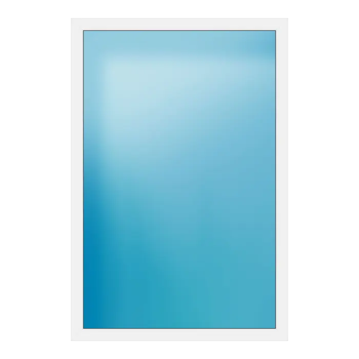 Festverglasung aus Kunststoff 140x208 cm Weiß
