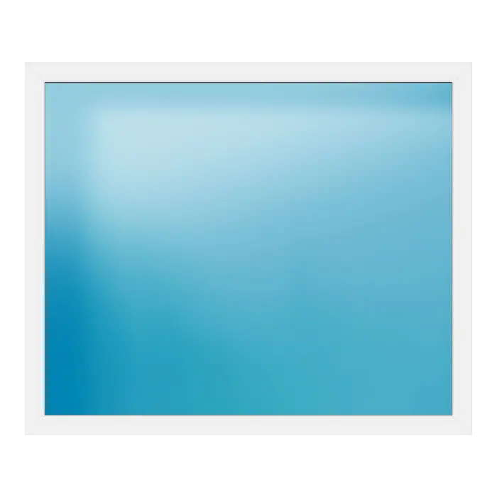 Festverglasung aus Kunststoff 180x150 cm Weiß