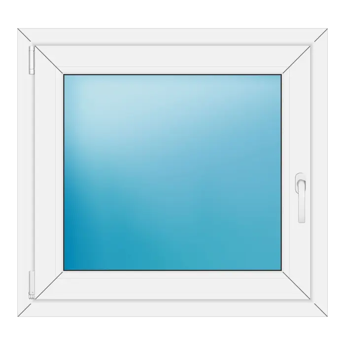 Einflügeliges Kunststofffenster 86x80 cm Weiß