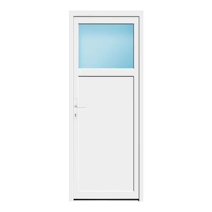 Nebeneingangstür 82x211 cm 1/3 Glas Weiß