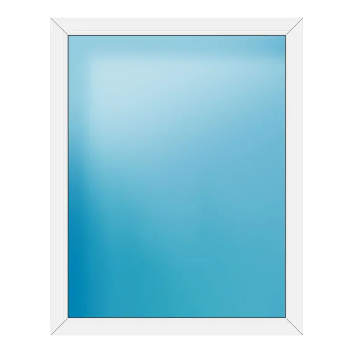 Festverglasung aus Kunststoff 116x146 cm Weiß