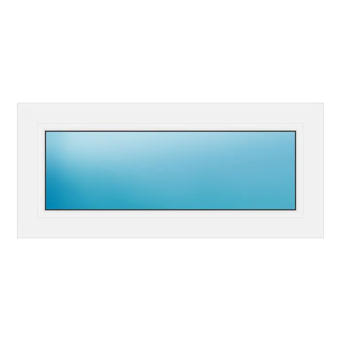 Festverglasung aus Kunststoff 87,5x38,5 cm Weiß