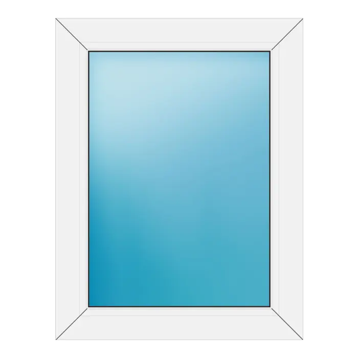 Festverglasung aus Kunststoff 60x78 cm Weiß