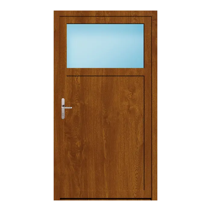 Nebeneingangstür 118x216 cm 1/3 Glas Golden Oak genarbt