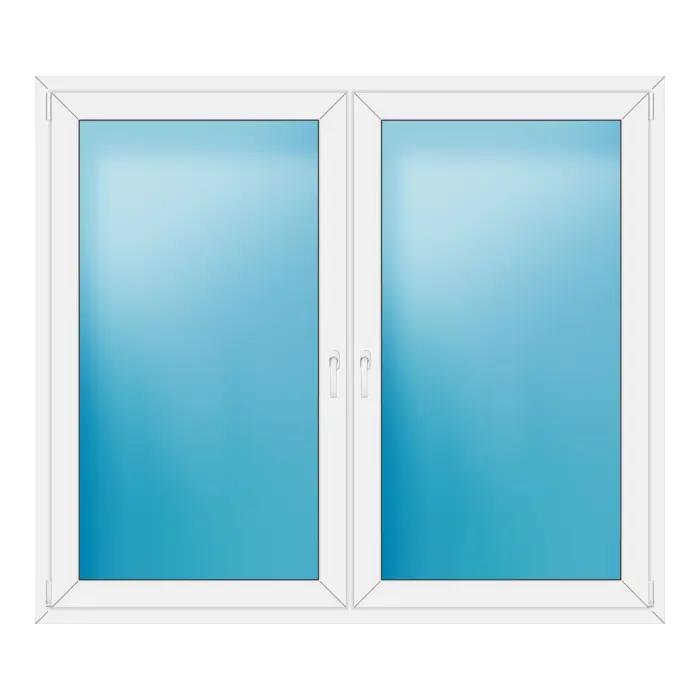 Zweiflügeliges Kunststofffenster 184x160 cm Weiß