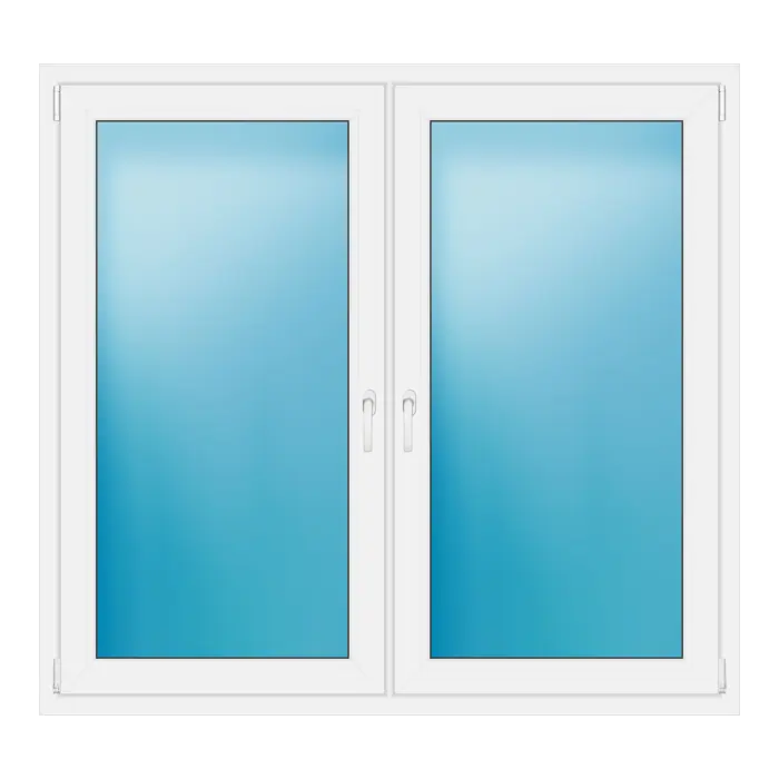 Zweiflügeliges Kunststofffenster 157x146 cm Weiß