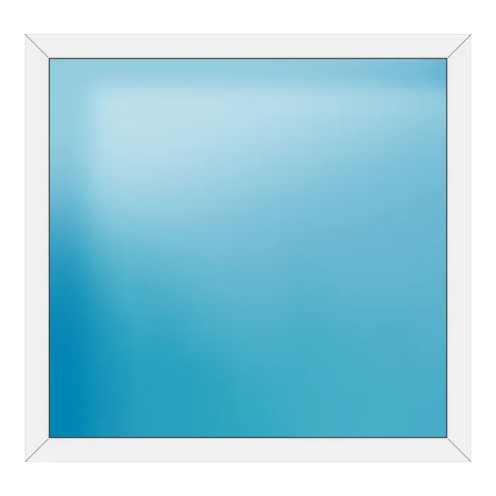 Festverglasung aus Kunststoff 148x142 cm Weiß