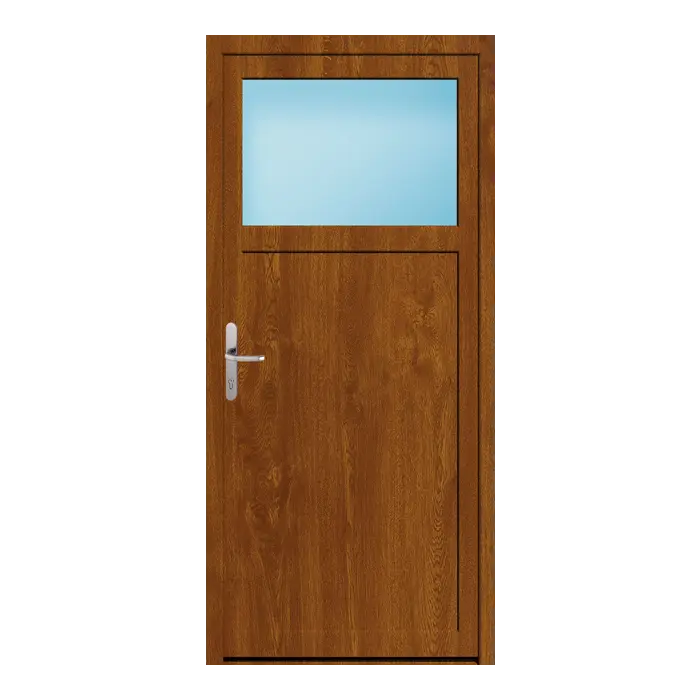 Nebeneingangstür 88x192 cm 1/3 Glas Golden Oak genarbt