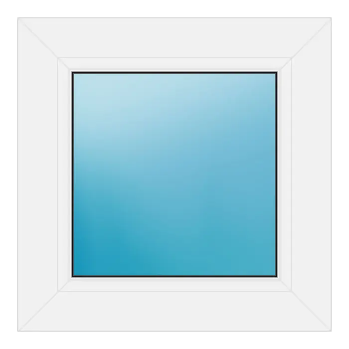 Festverglasung aus Kunststoff 46x46 cm Weiß