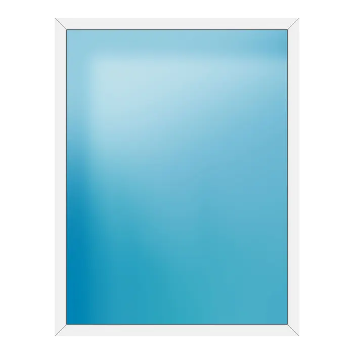 Festverglasung aus Kunststoff 166x216 cm Weiß