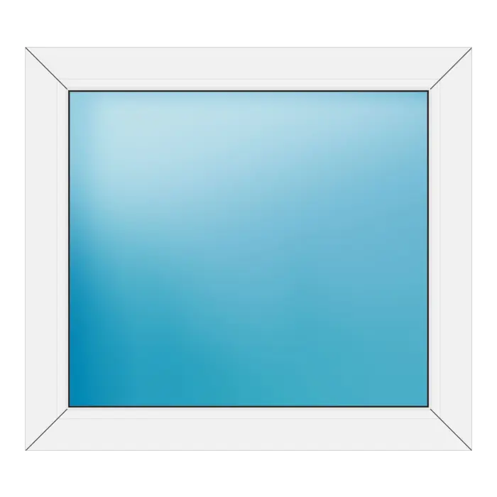 Festverglasung aus Kunststoff 82x74 cm Weiß