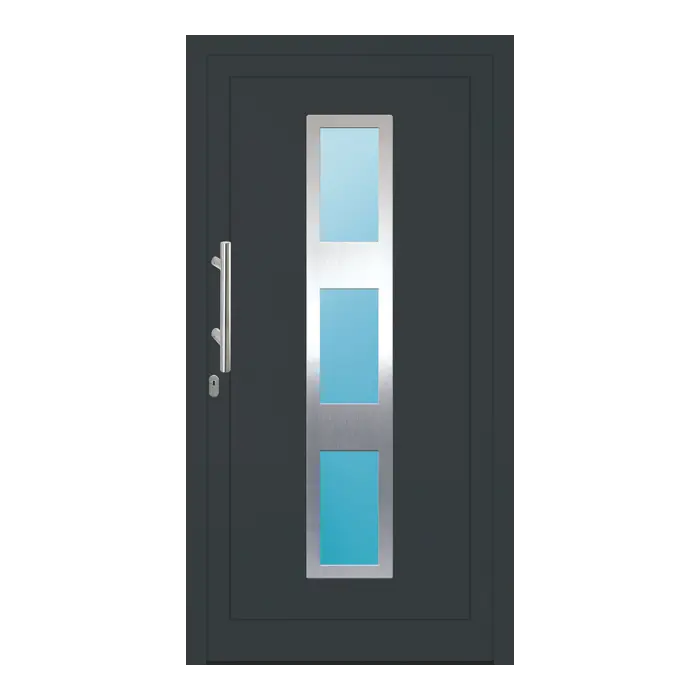 Haustür Aluminium 100x192 cm Prezo Top 04 Anthrazitgrau RAL 7016