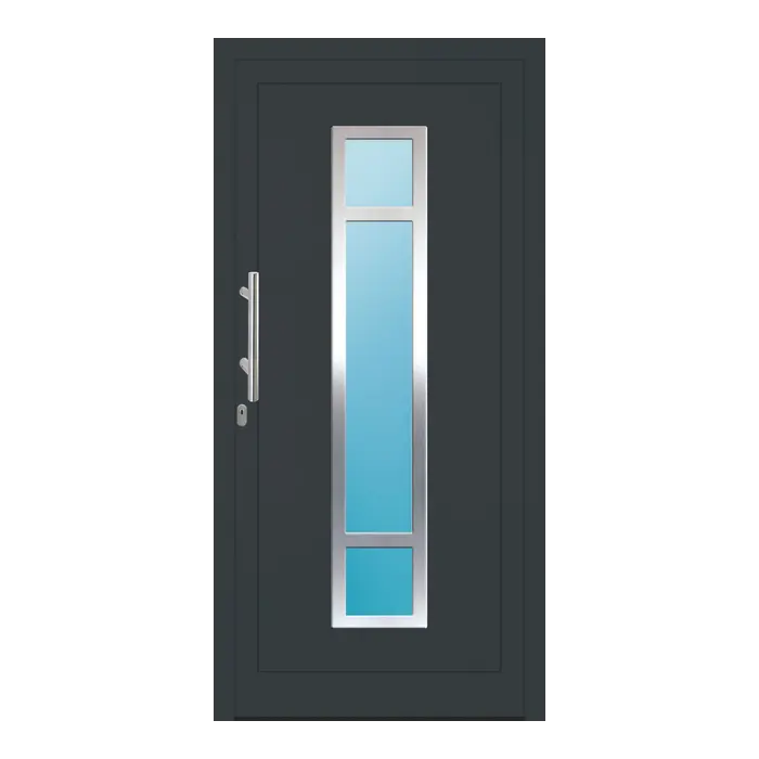 Haustür Aluminium 102x210 cm Prezo Top 01 Anthrazitgrau RAL 7016