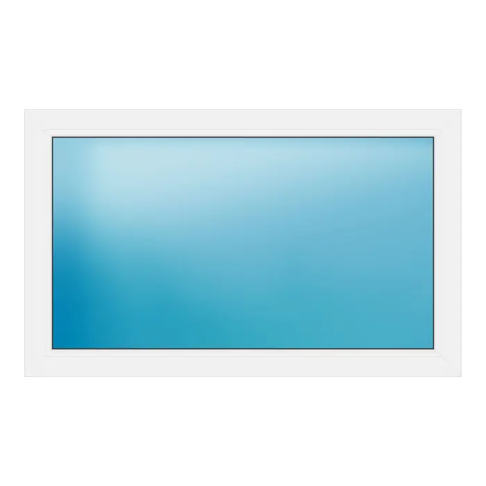 Festverglasung aus Kunststoff 125,8x77 cm Weiß