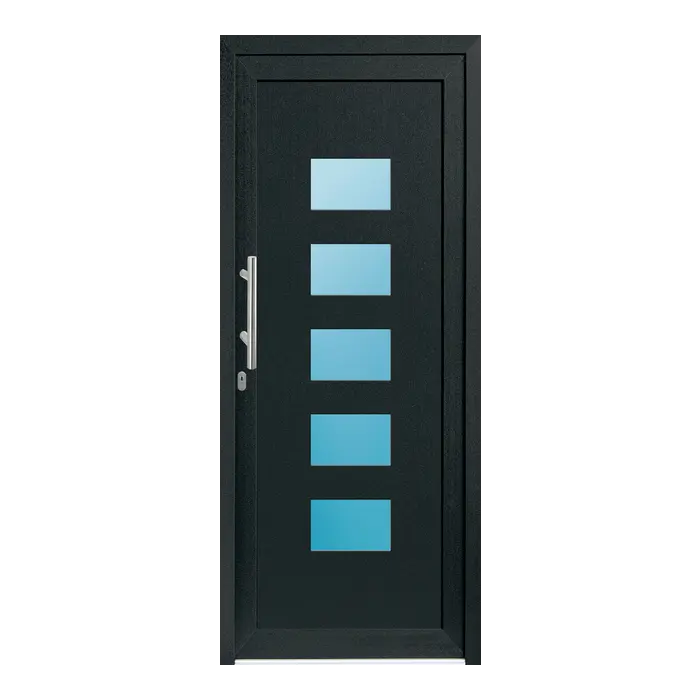 Haustür Kunststoff 92x222 cm Merkur Anthrazit-Grau genarbt