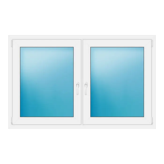Zweiflügeliges Kunststofffenster 159x101 cm Weiß