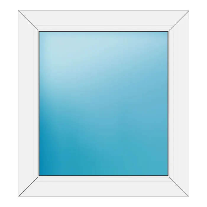 Festverglasung aus Kunststoff 66x72 cm Weiß