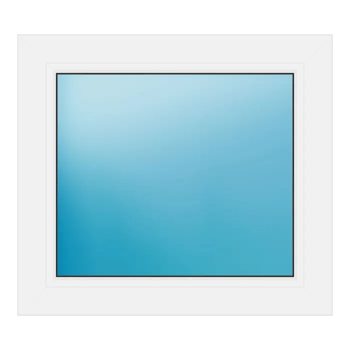 Festverglasung aus Kunststoff 65x58 cm Weiß