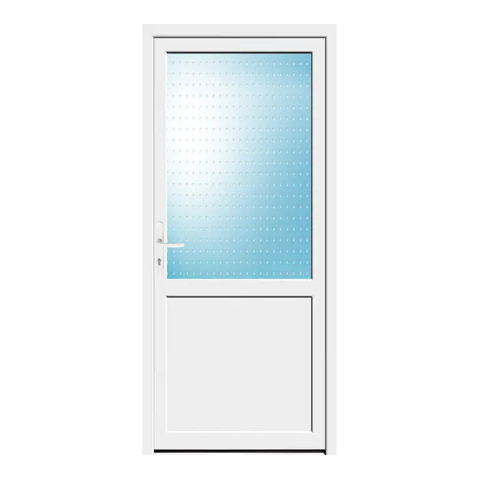 Nebeneingangstür 90x200 cm 2/3 Glas Weiß
