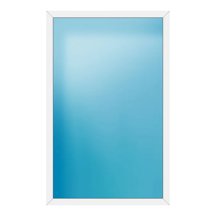 Festverglasung aus Kunststoff 146x230 cm Weiß